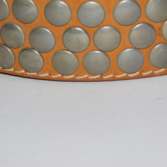 Nancy Heller Studded Leather Belt Size S 26-30 Made In Italy main image 7